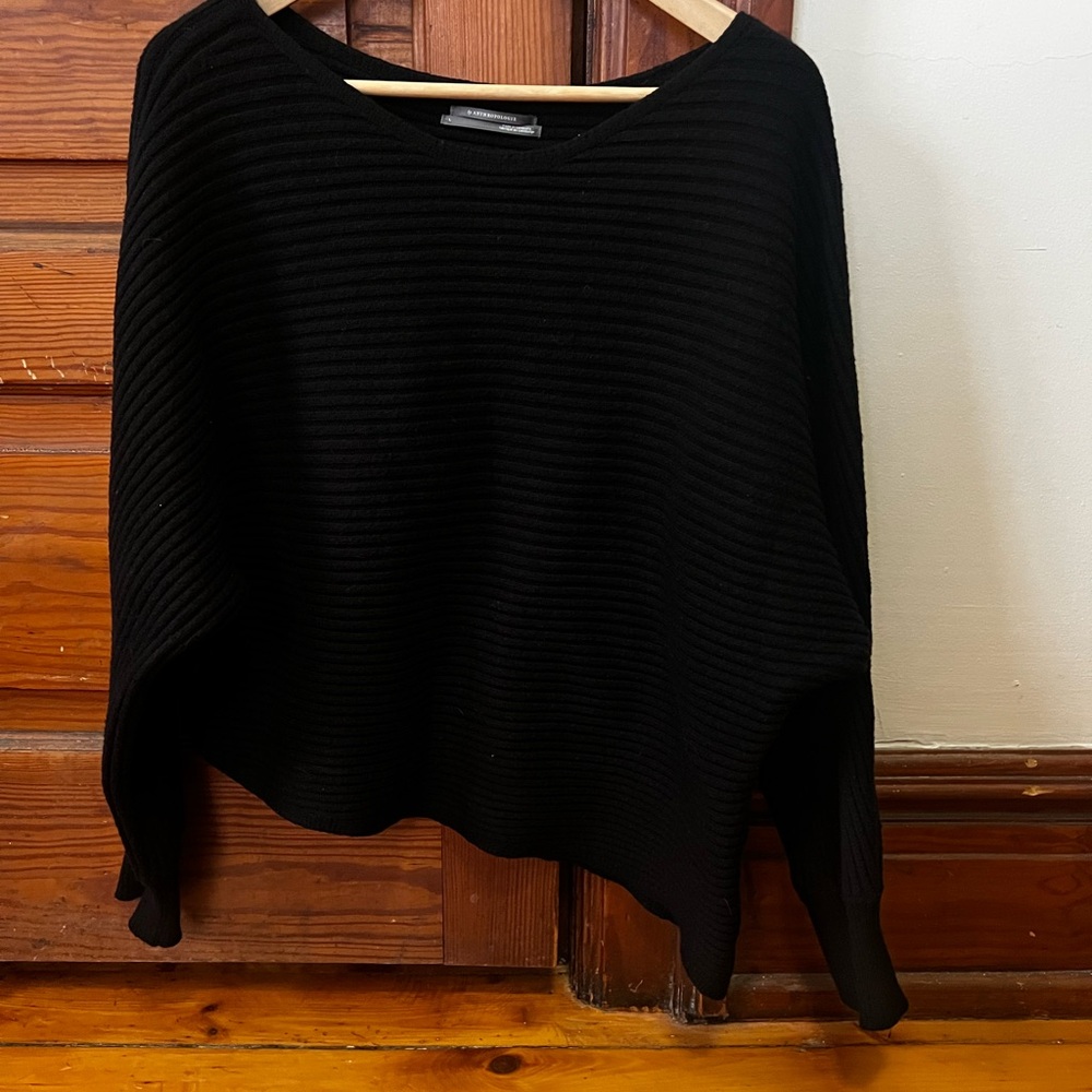 Size L Anthropologie asymmetrical sweater - Black